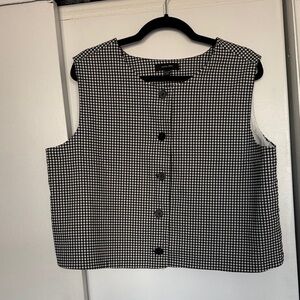 Autres Filles - gingham structured vest
